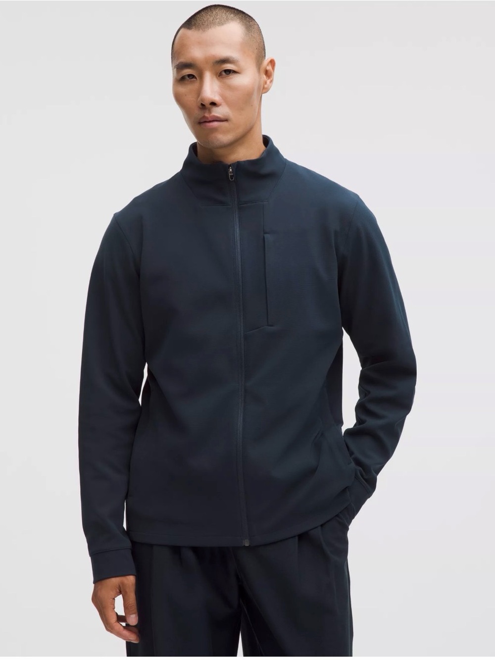 Lululemon Sojourn Jacket Men L Black | Full Zip Commuter Travel Jacket